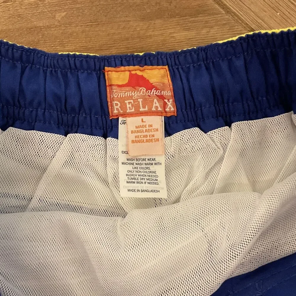 Tommy Bahama Boys Nautical Lined Swim Trunks Size‎ Youth Boys Large NWT